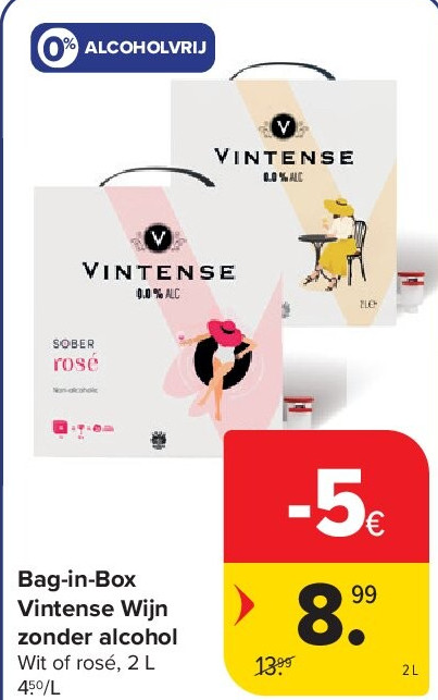 Bag-in-Box Vintense Wijn zonder alcohol