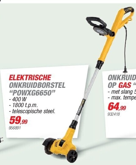 ELEKTRISCHE ONKRUIDBORSTEL “POWXG6650”