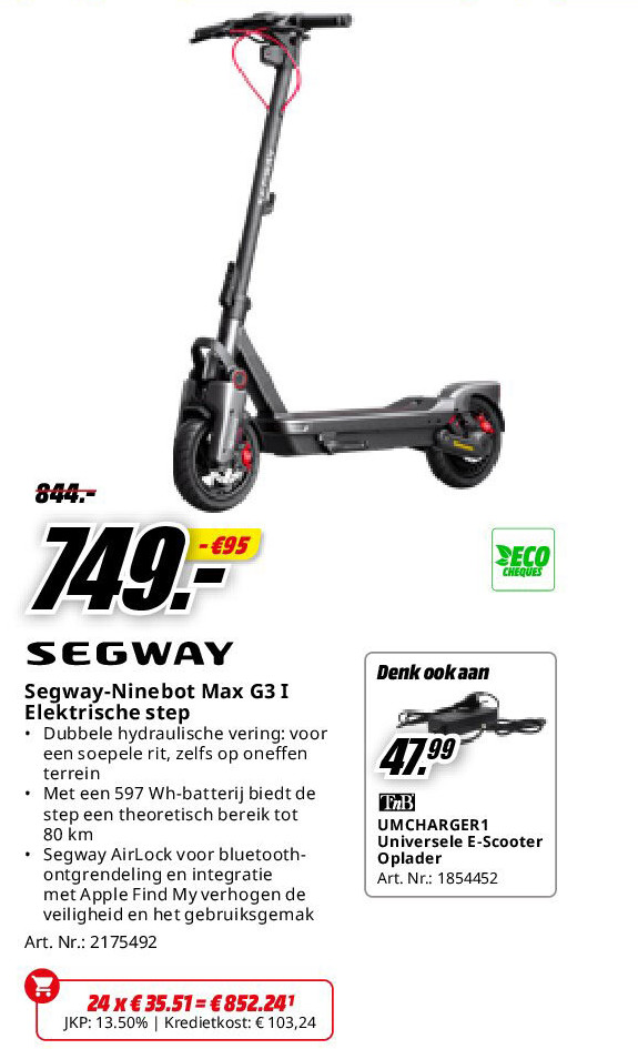 Segway-Ninebot Max G3 I Elektrische step