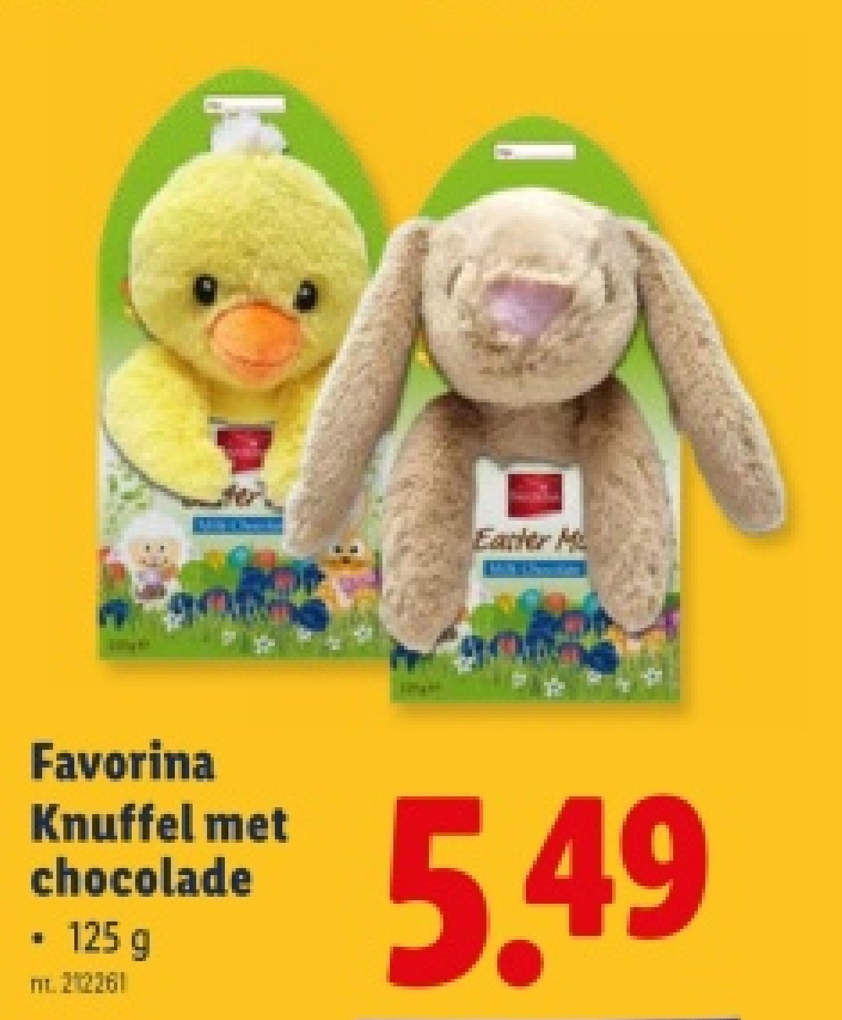 Knuffel met chocolade