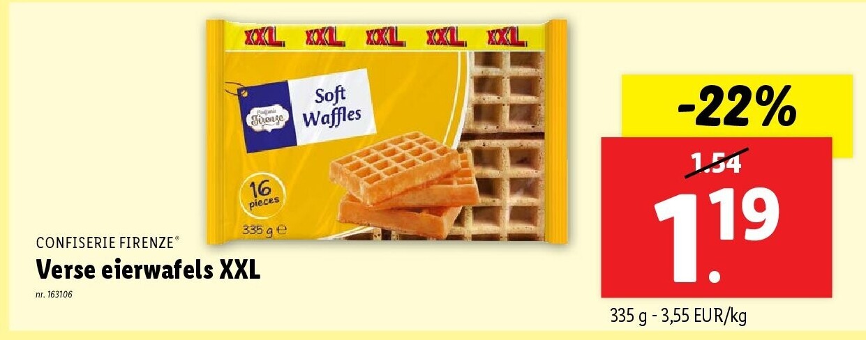 Verse eierwafels XXL