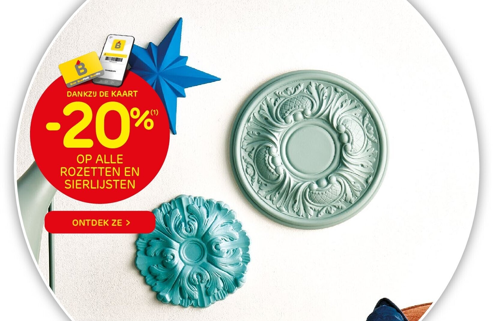 20% OP ALLE ROZETTEN EN SIERLIJSTEN