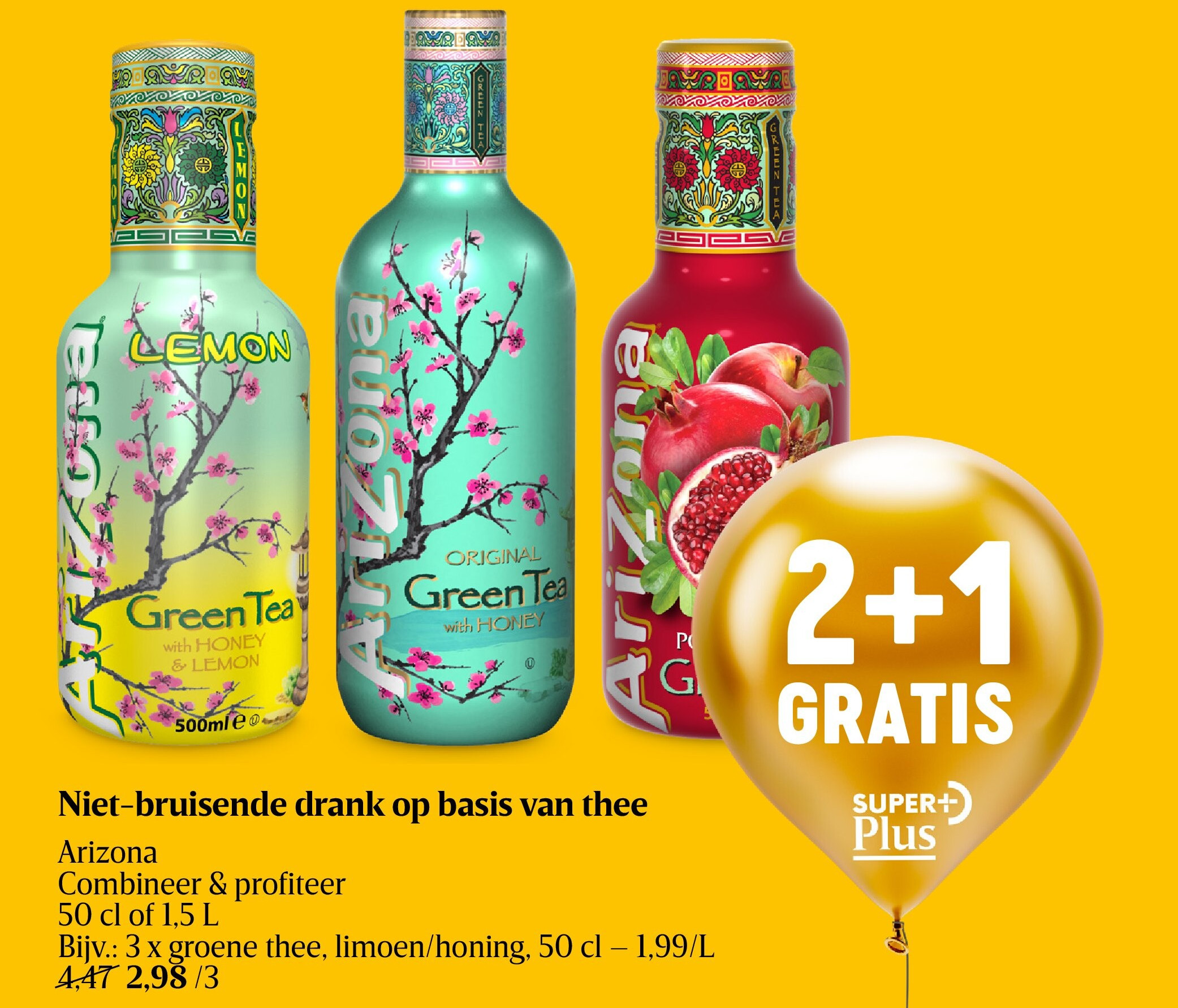 Niet-bruisende drank op basis van thee