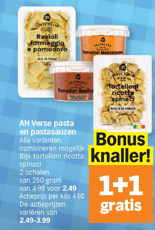 AH Verse pasta en pastasauzen