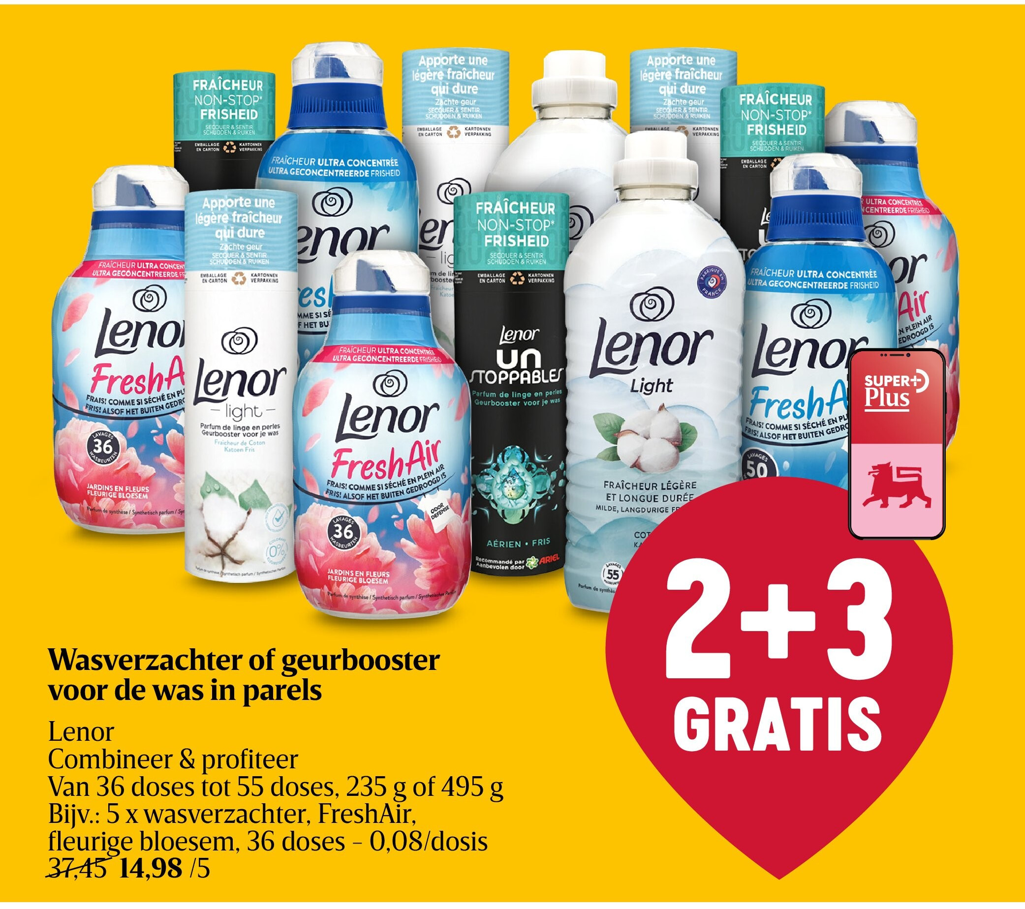 Wasverzachter of geurbooster voor de was in parels