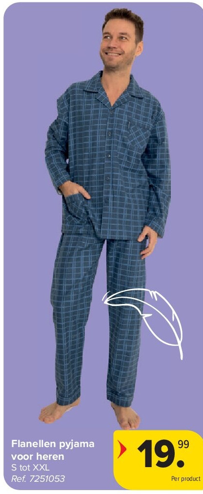 Flanellen pyjama voor heren