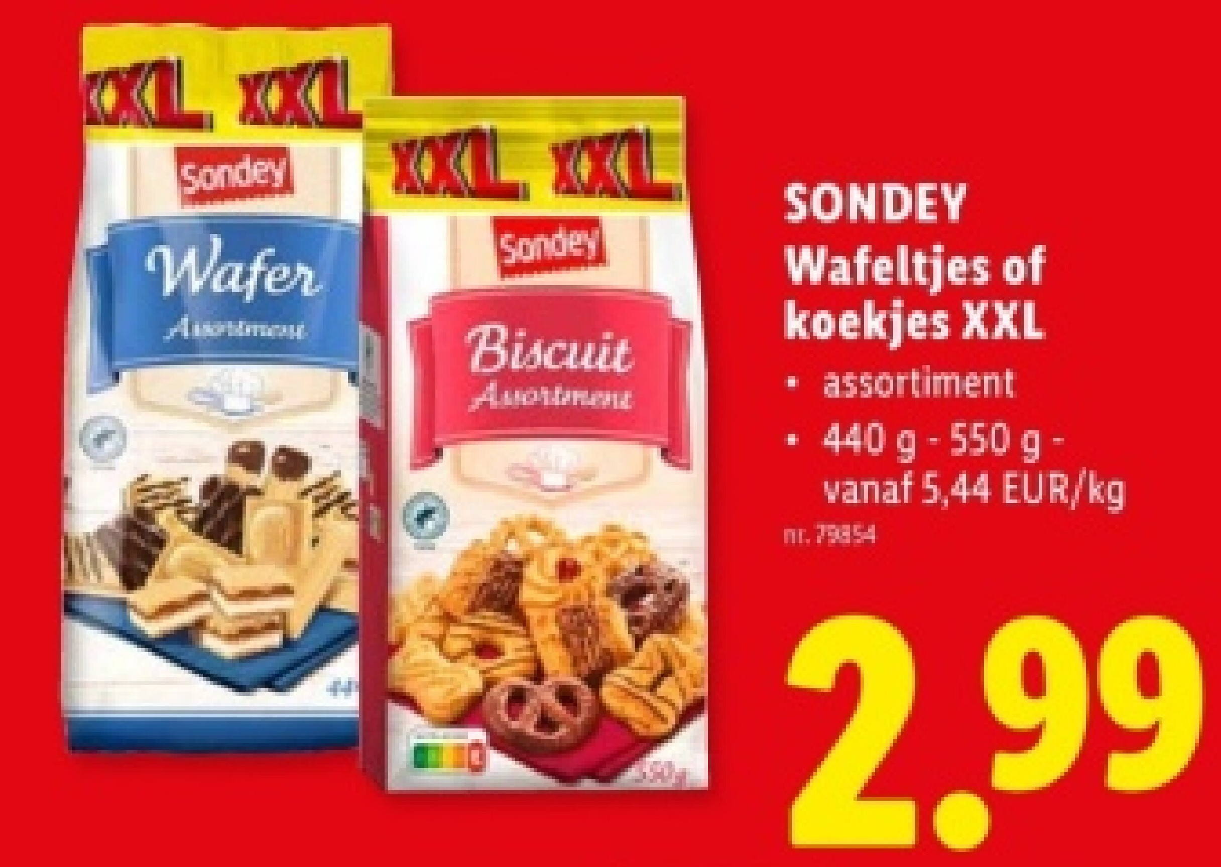 Wafeltjes of koekjes XXL