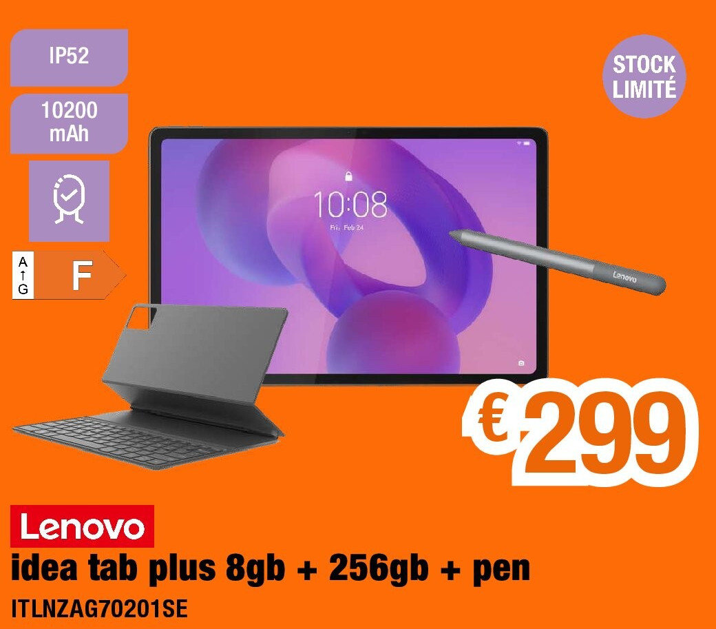 idea tab plus 8gb + 256gb + pen