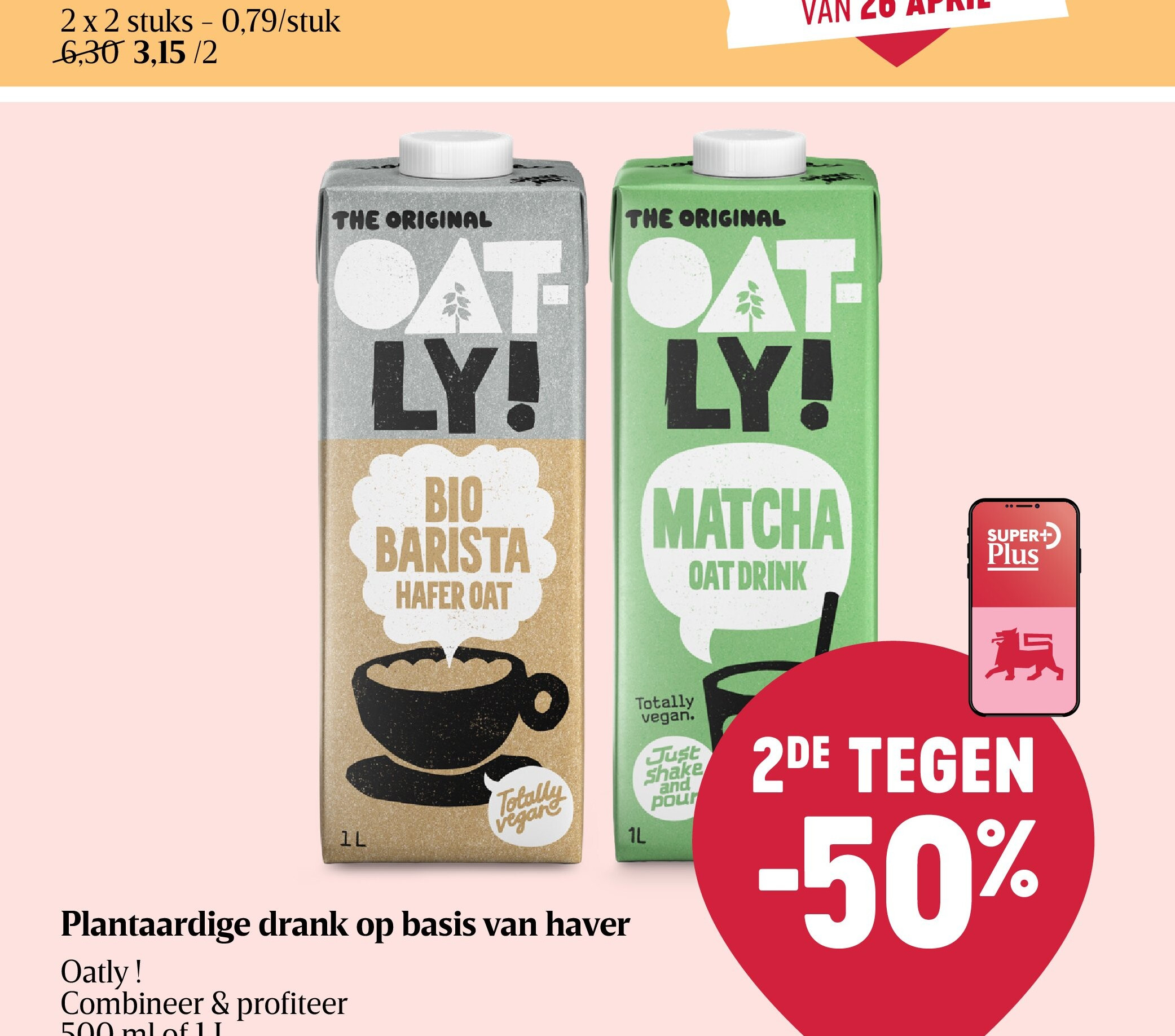 Plantaardige drank op basis van haver