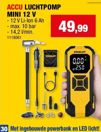 ACCU LUCHTPOMP MINI 12 V