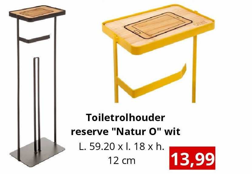 Toiletrolhouder reserve "Natur O" wit