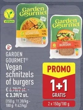 Vegan schnitzels of burgers