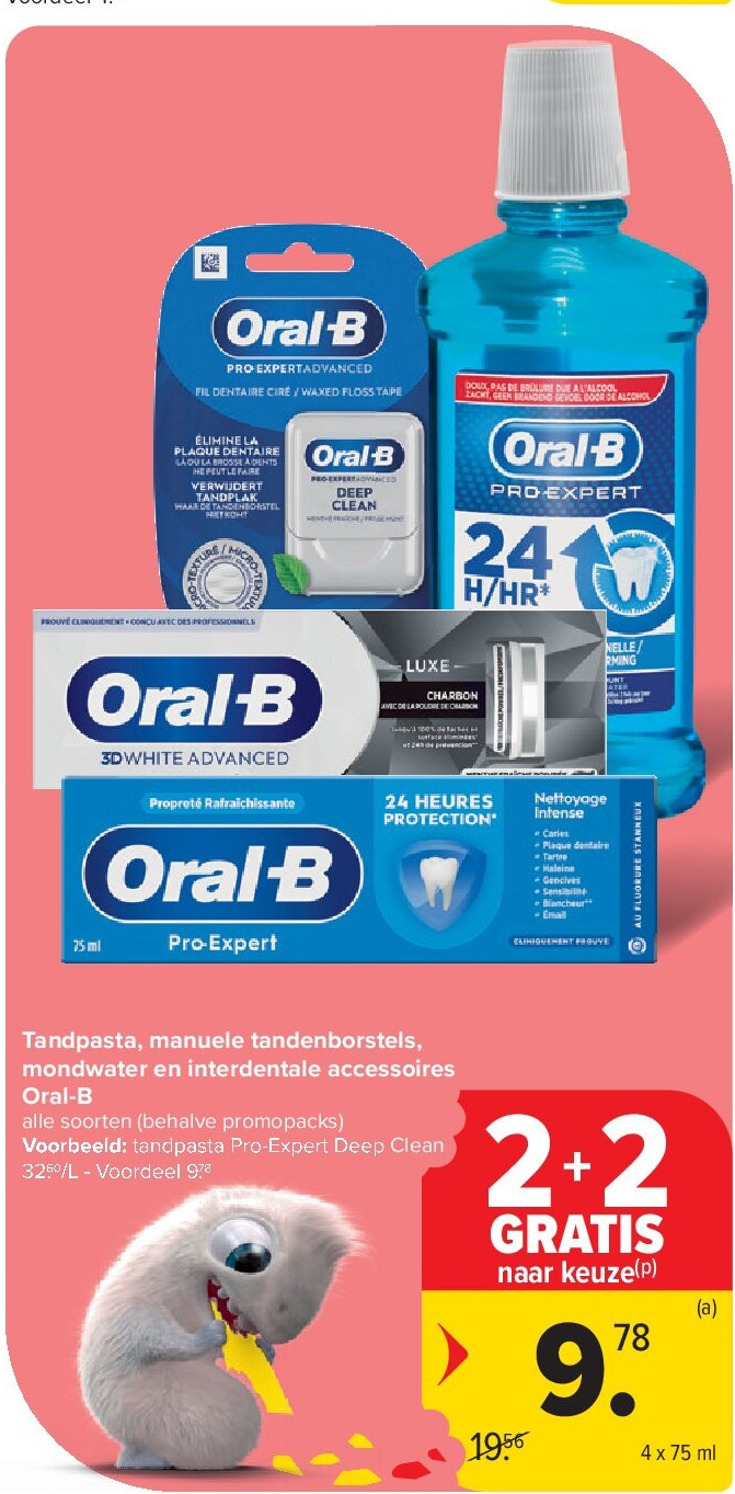 Tandpasta, manuele tandenborstels, mondwater en interdentale accessoires Oral-B