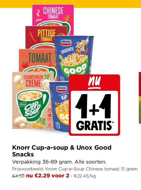 Knorr Cup-a-soup & Unox Good Snacks