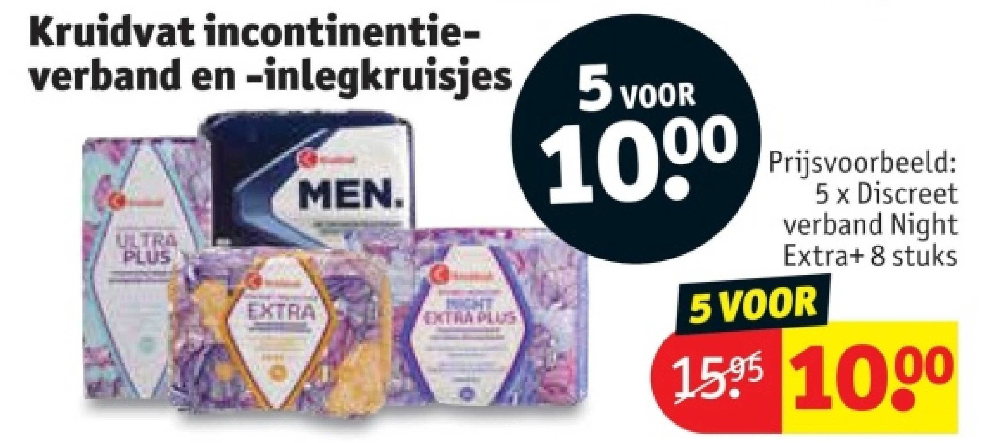 Kruidvat incontinentieverband en -inlegkruisjes