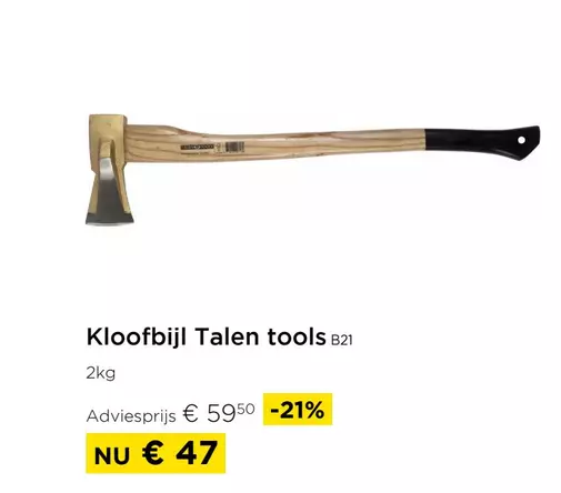 Kloofbijl Talen tools 821 2kg