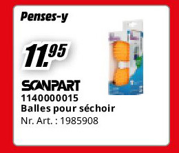 1140000015 Balles pour séchoir