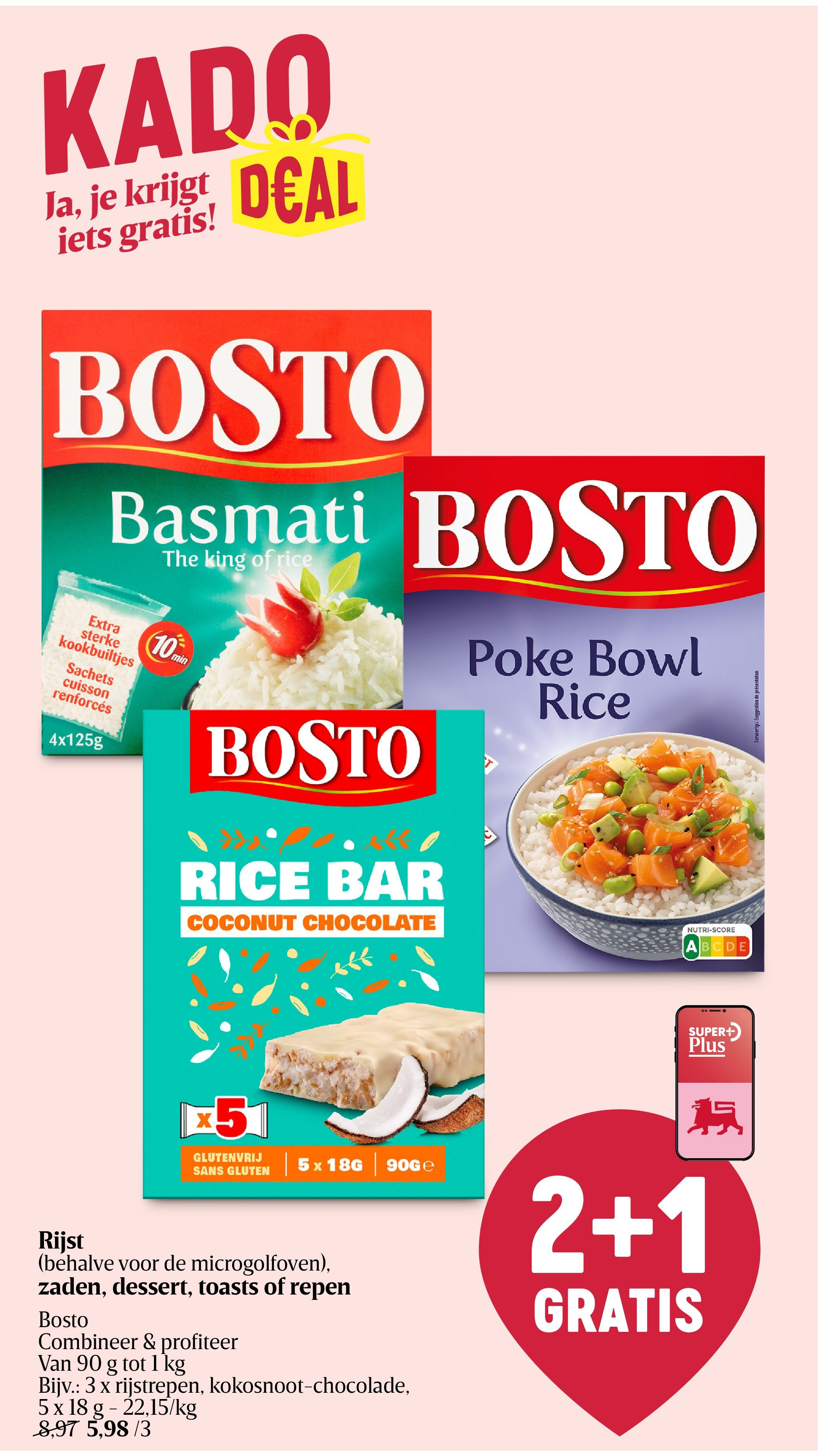 Rijst (behalve voor de microgolfoven), zaden, dessert, toasts of repen