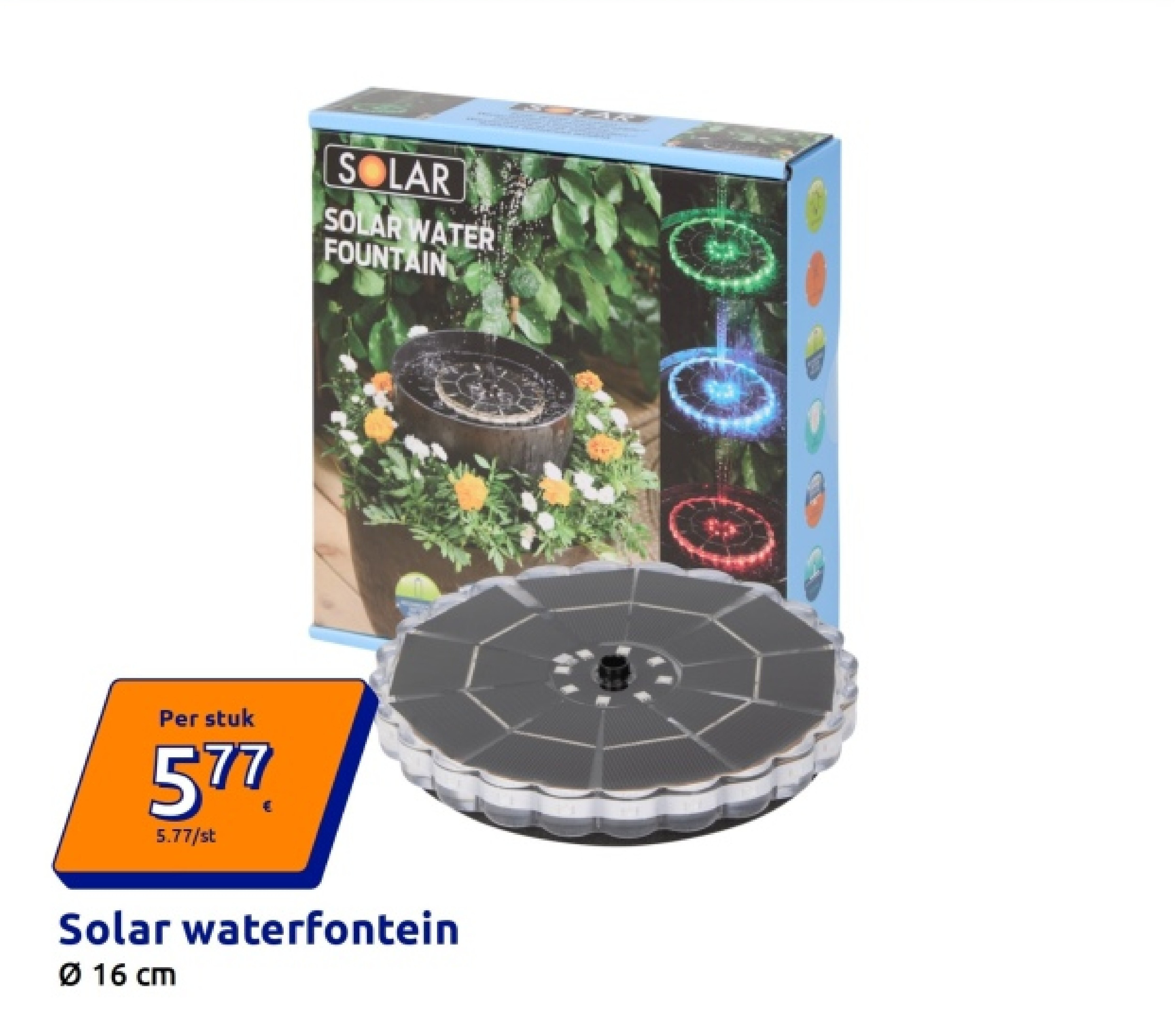 Solar waterfontein