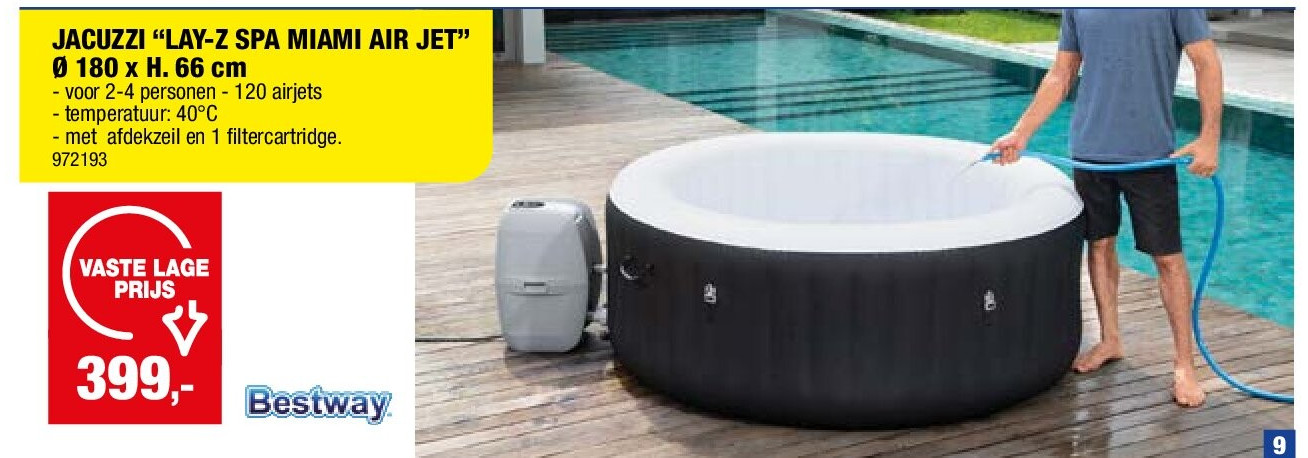 JACUZZI “LAY-Z SPA MIAMI AIR JET” Ø 180 x H. 66 cm