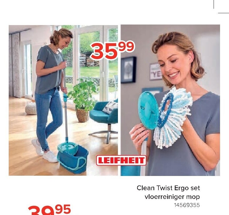 Clean Twist Ergo set vloerreiniger mop