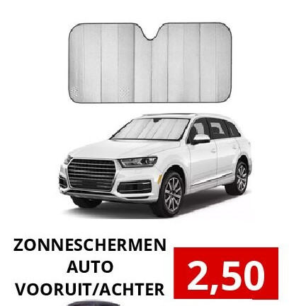 ZONNESCHERMEN AUTO VOORUIT/ACHTER