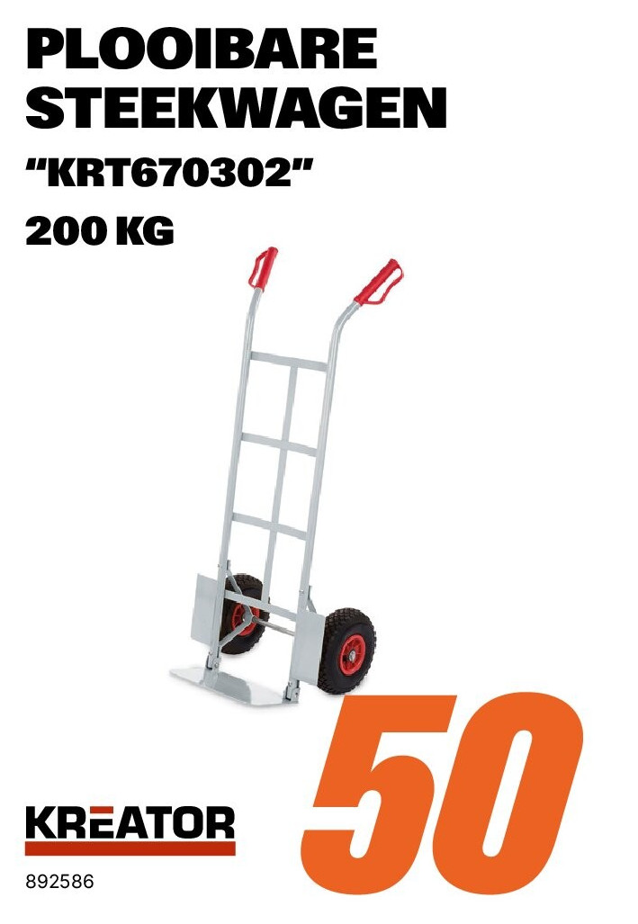 PLOOIBARE STEEKWAGEN “KRT670302” 200 KG