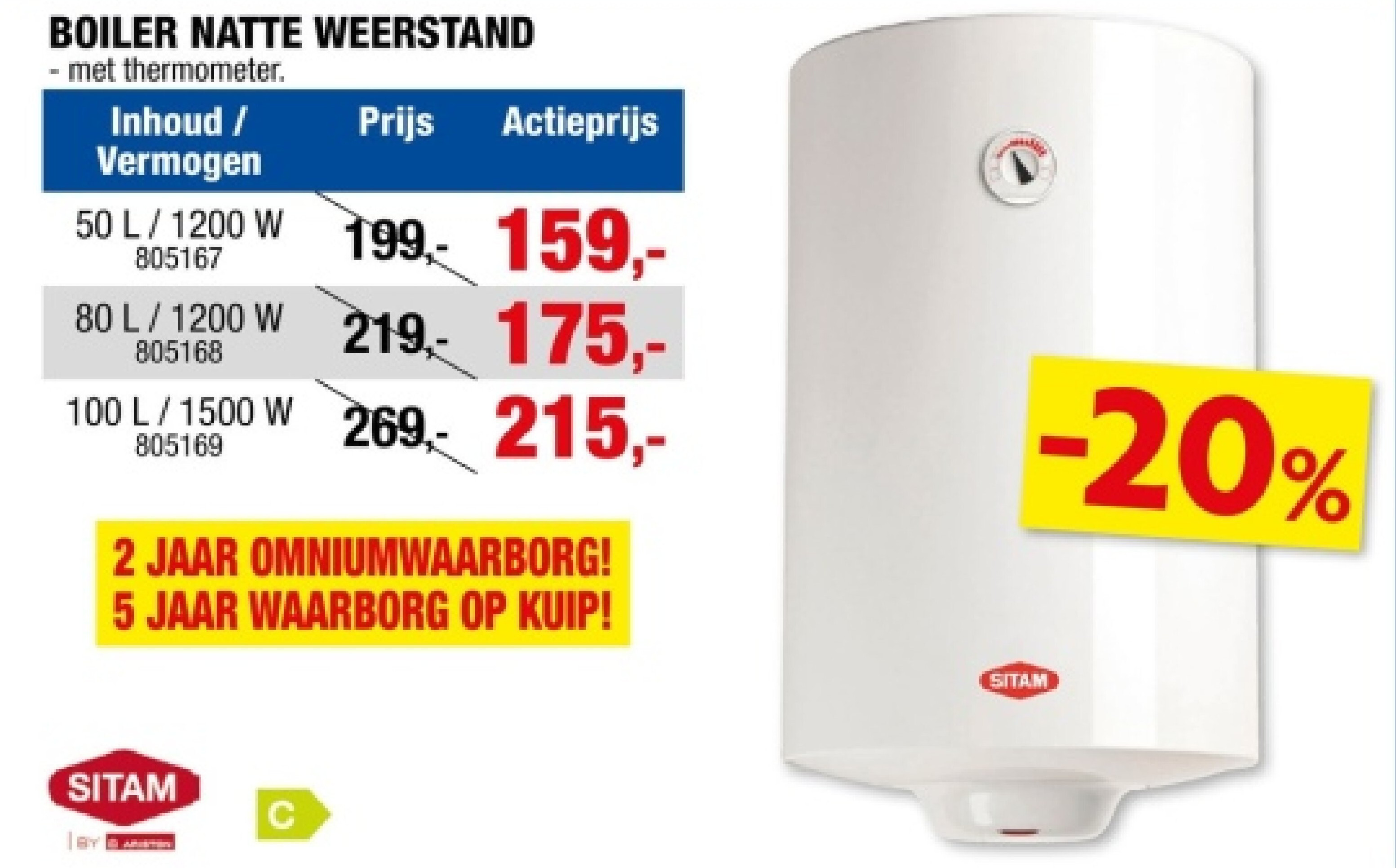 BOILER NATTE WEERSTAND