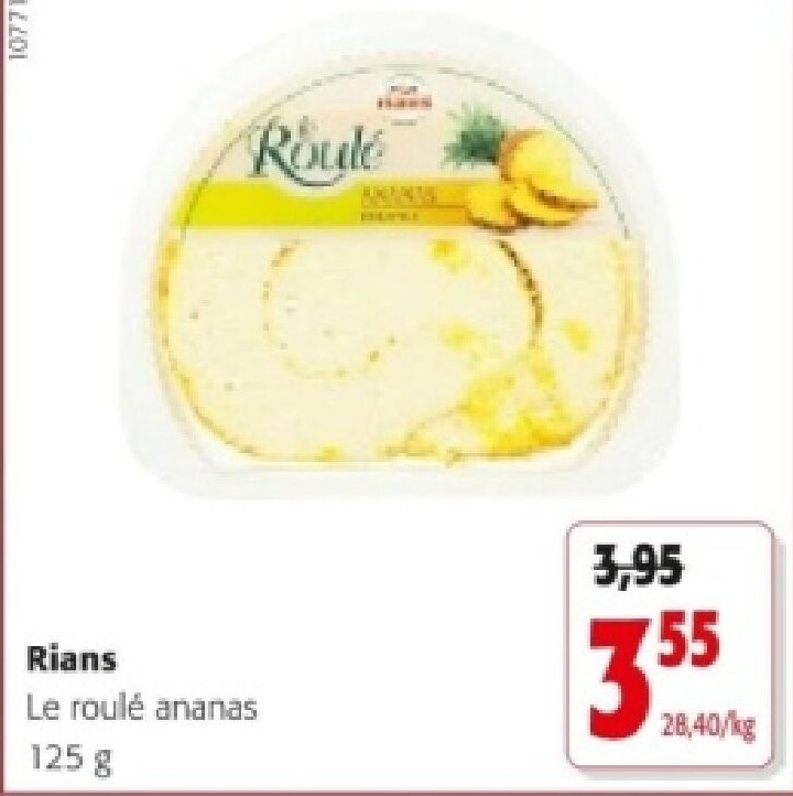 Rians Le roulé ananas 125 g