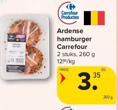 Ardense hamburger Carrefour