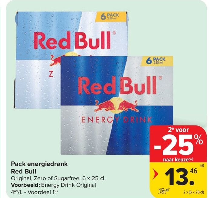 Pack energiedrank Red Bull