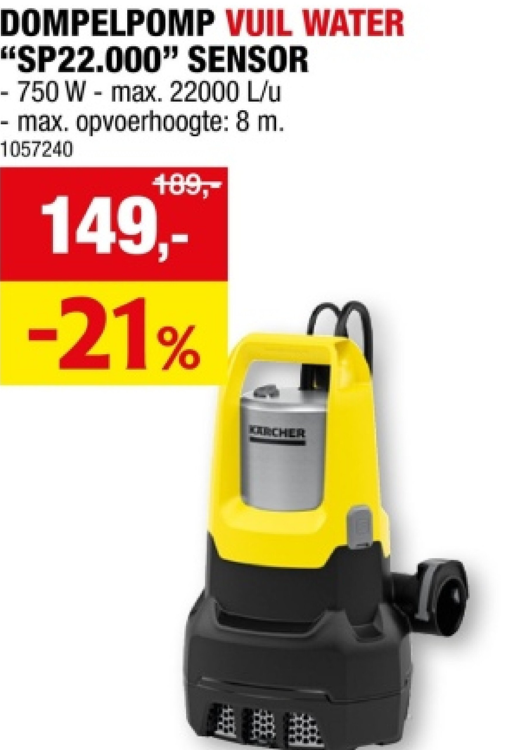 DOMPELPOMP VUIL WATER "SP22.000" SENSOR