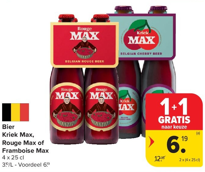 Bier Kriek Max, Rouge Max of Framboise Max