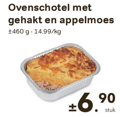 Ovenschotel met gehakt en appelmoes