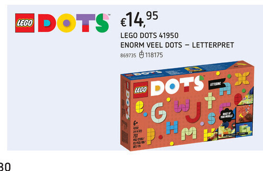 LEGO DOTS 41950 ENORM VEEL DOTS - LETTERPRET