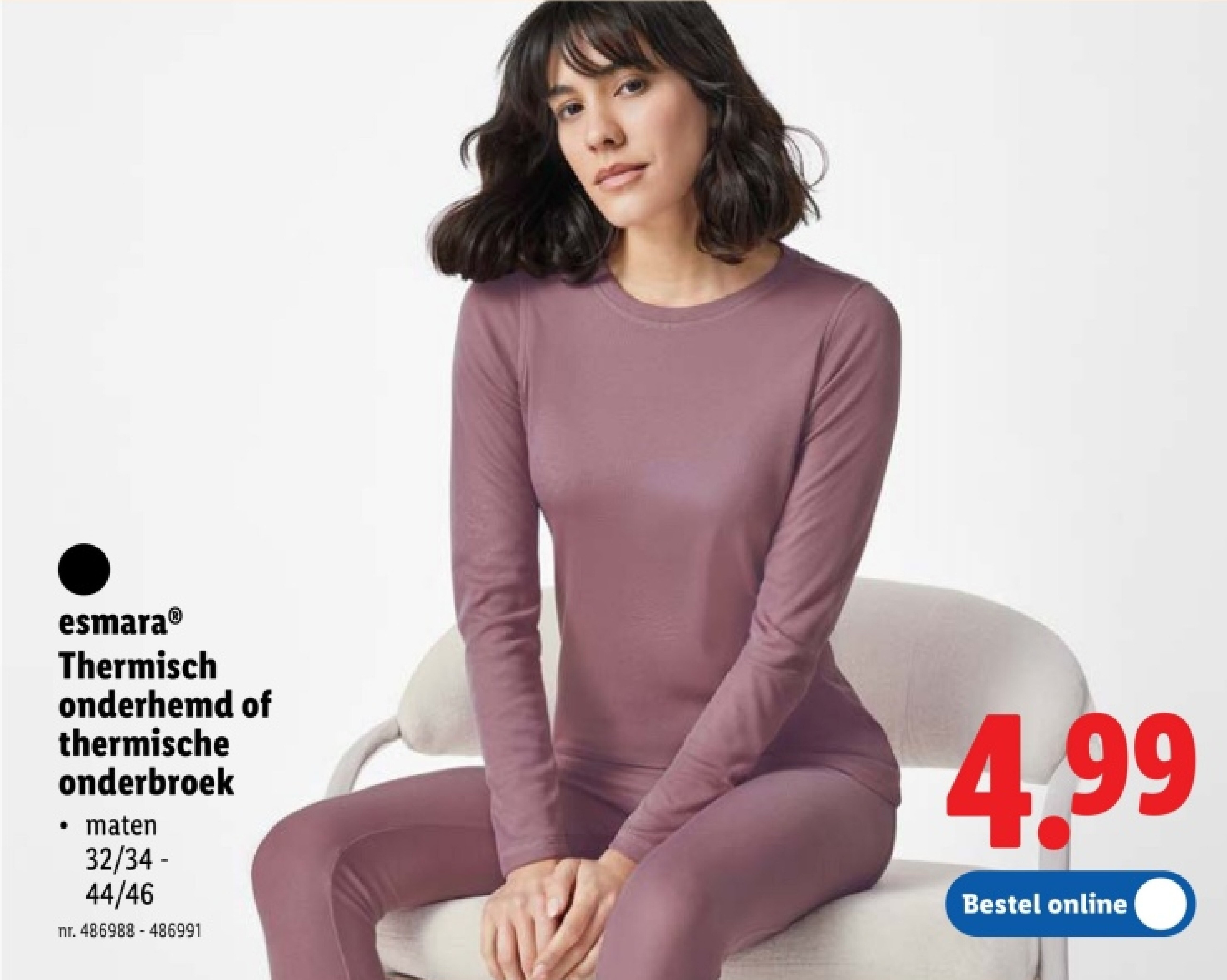 Thermisch onderhemd of thermische onderbroek