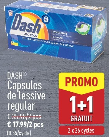 Capsules de lessive regular