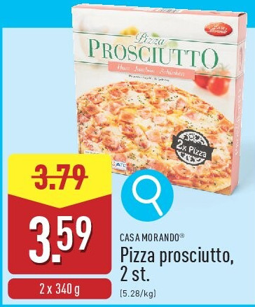Pizza prosciutto, 2 st.