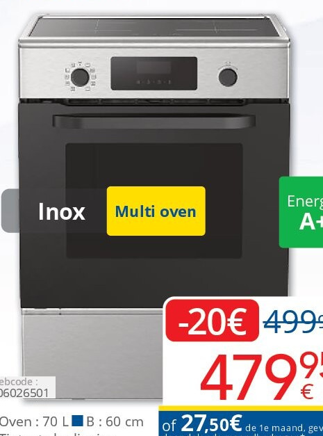Inductie fornuis IF6501 IX