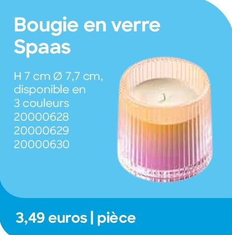 Bougie en verre Spaas