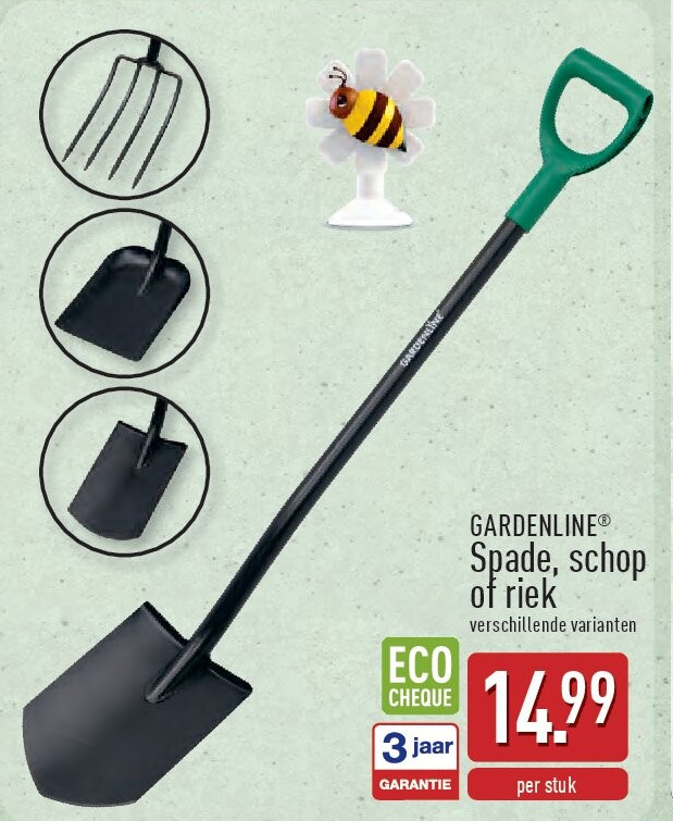 Spade, schop of riek