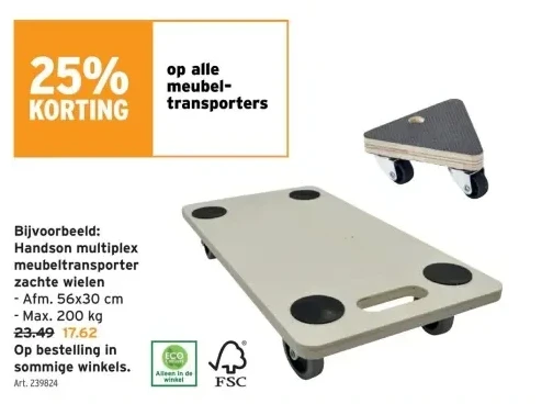 Handson multiplex meubeltransporter zachte wielen