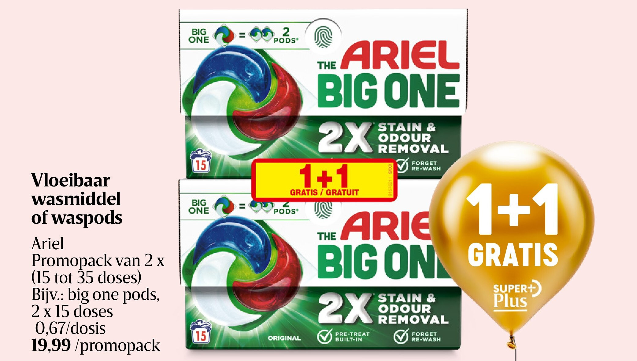 Vloeibaar wasmiddel of waspods