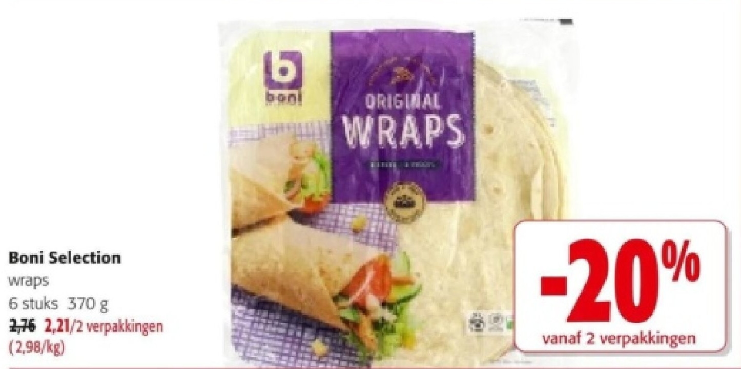 Boni Selection wraps 6 stuks 370 g