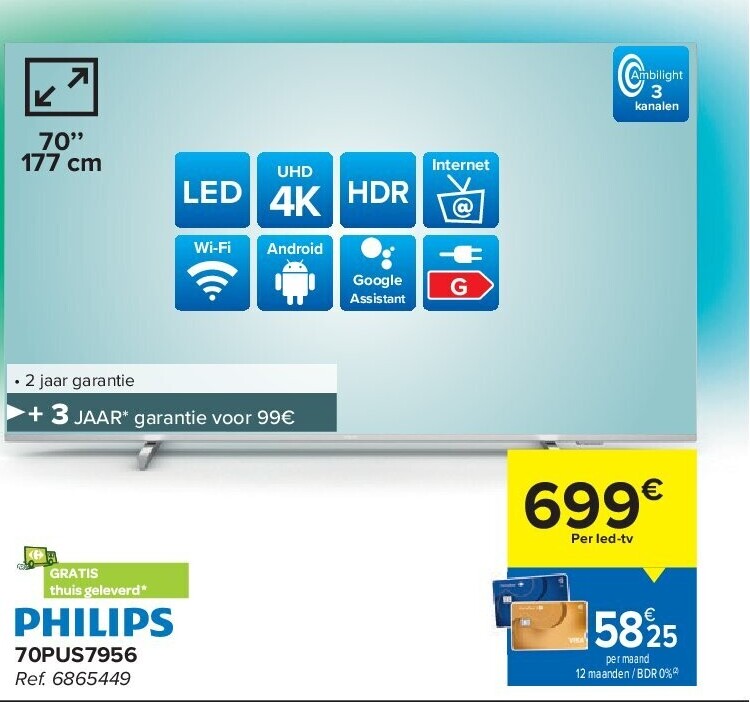 Phlips 70PUS7956 UHD 4K LED Tv