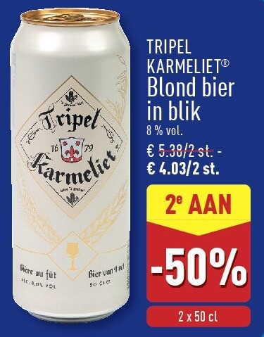 Blond bier in blik