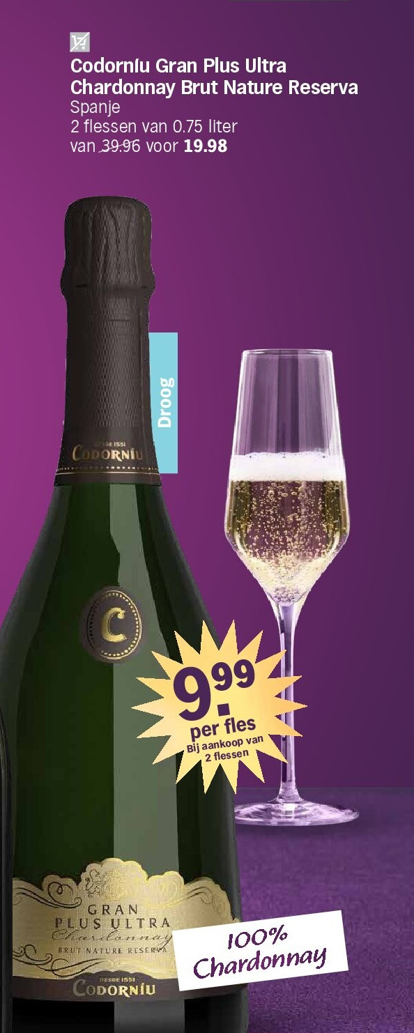 Codorníu Gran Plus Ultra Chardonnay Brut Nature Reserva