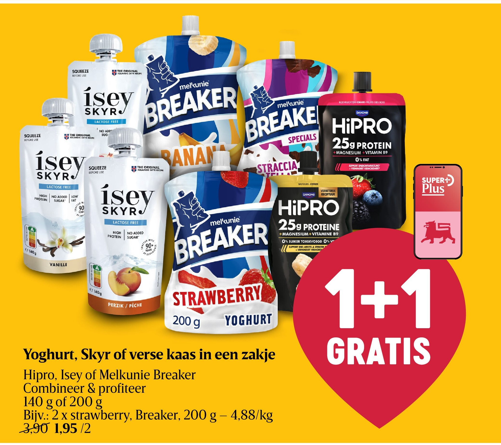 Yoghurt, Skyr of verse kaas in een zakje