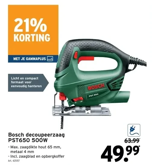 Bosch decoupeerzaag PST650 500W