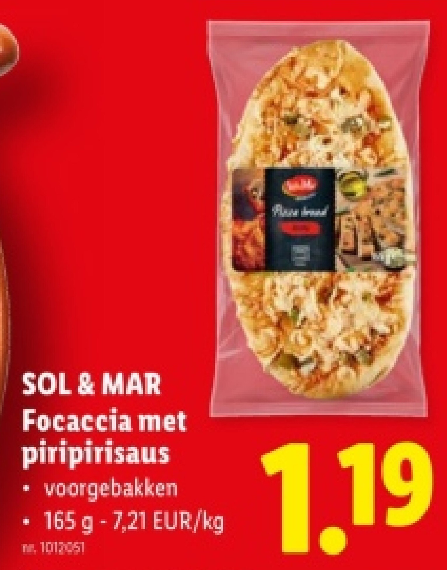 Focaccia met piripirisaus